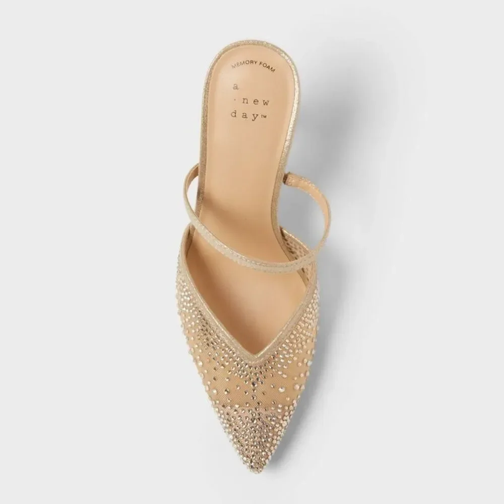 Open Box - A New Day - Women’s Sonia Heels with Memory Foam Insole – A Ne Beige